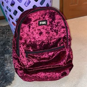 VS PINK Velvet Campus Backpack!